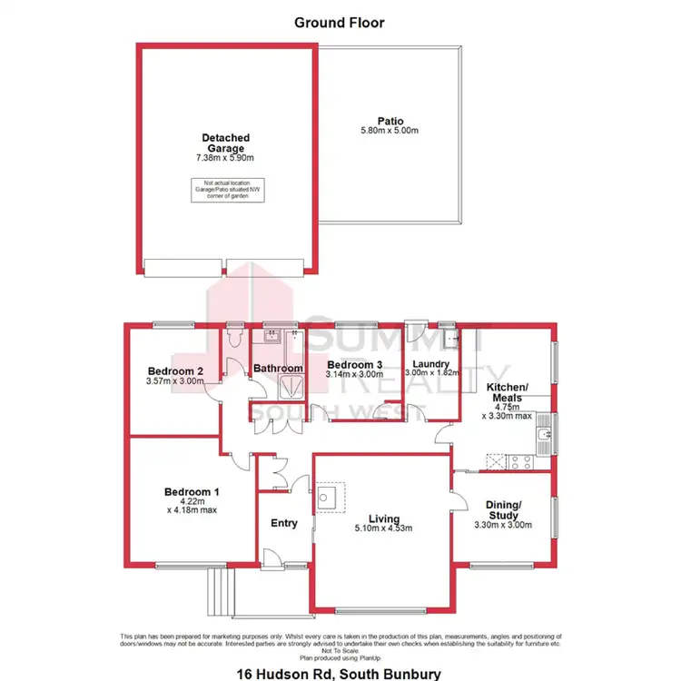 Floorplan of Homely house listing, 16 Hudson Road, South Bunbury WA 6230