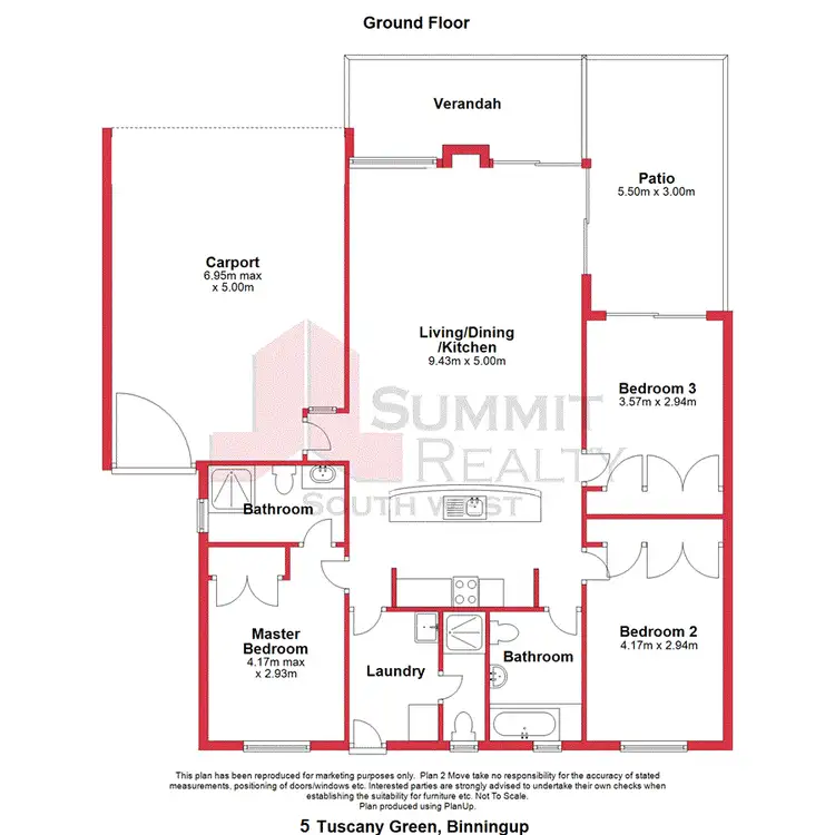 Floorplan of Homely house listing, 5 Tuscany Green, Binningup WA 6233