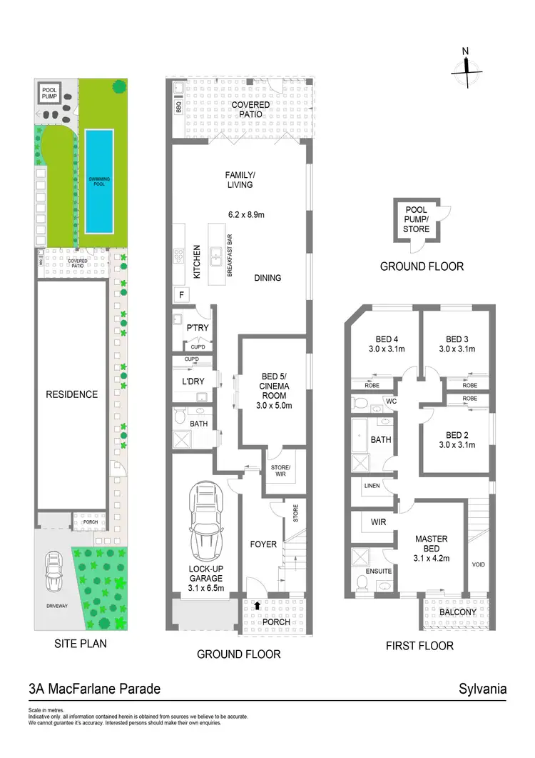Floorplan of Homely semi-detached listing, 3a Macfarlane Parade, Sylvania NSW 2224