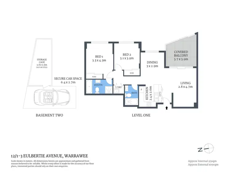 Floorplan of Homely apartment listing, 12/1-3 Eulbertie Avenue, Warrawee NSW 2074