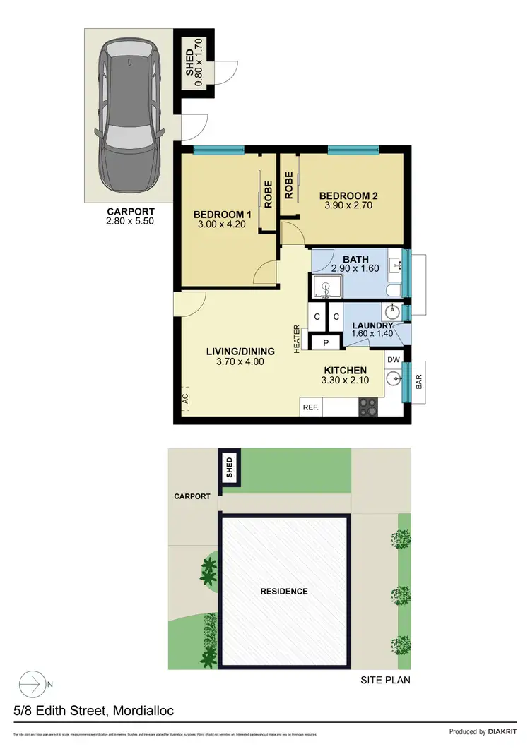 Floorplan of Homely unit listing, 5/8 Edith Street, Mordialloc VIC 3195