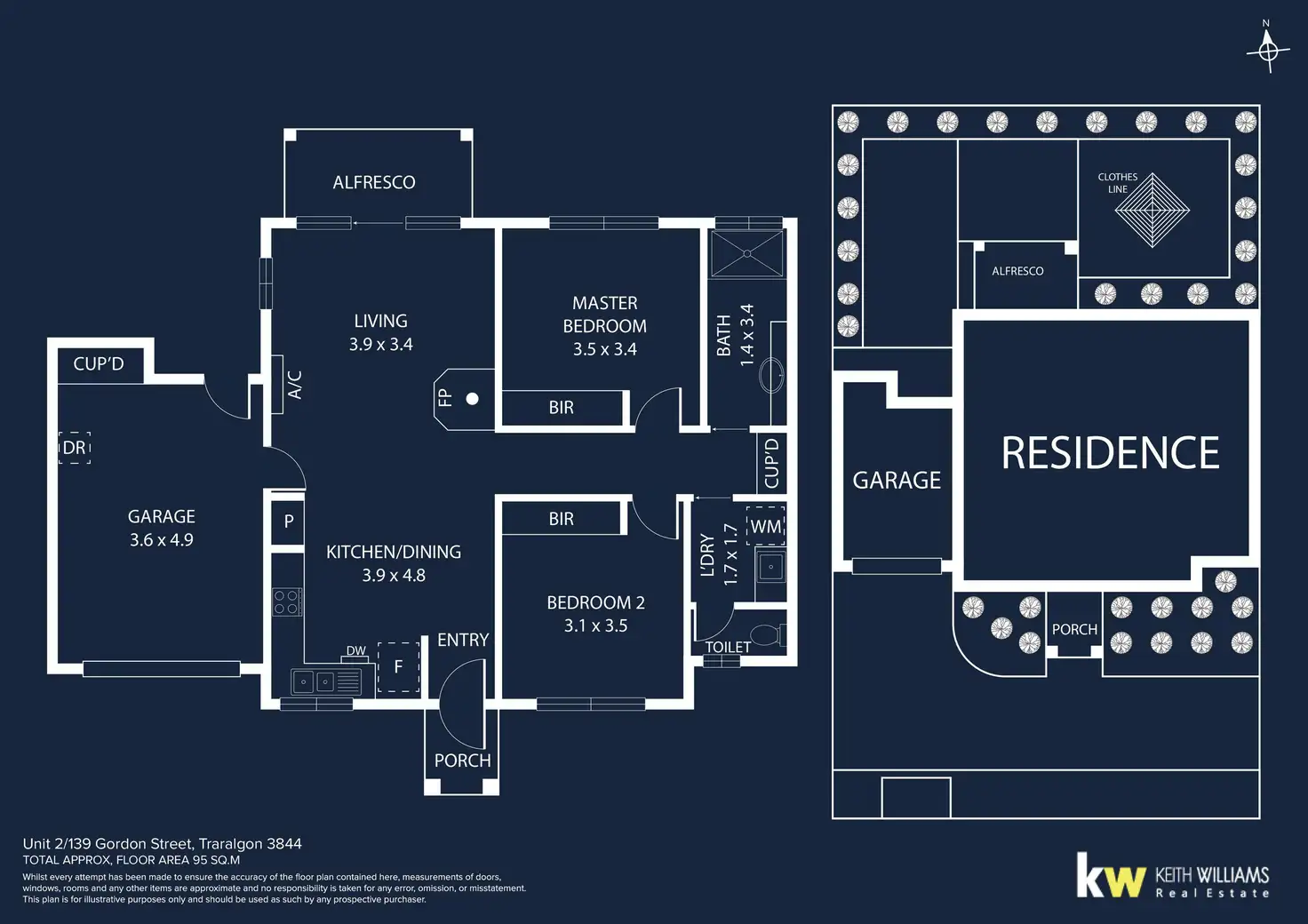 Floorplan of Homely unit listing, 2/139 Gordon Street, Traralgon VIC 3844