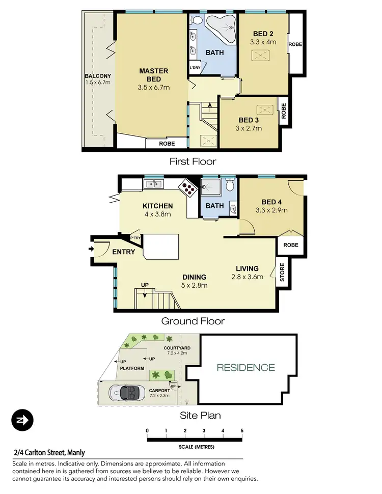 Floorplan of Homely apartment listing, 2/4 Carlton Street, Manly NSW 2095
