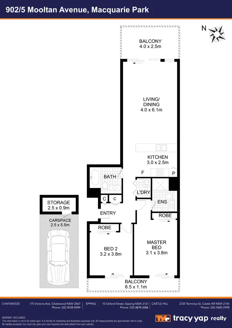 Floorplan of Homely apartment listing, 902/5 Mooltan Avenue, Macquarie Park NSW 2113