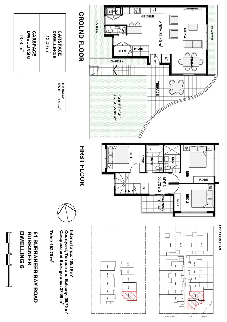 Floorplan of Homely townhouse listing, 6/51 Burraneer Bay Road, Burraneer NSW 2230