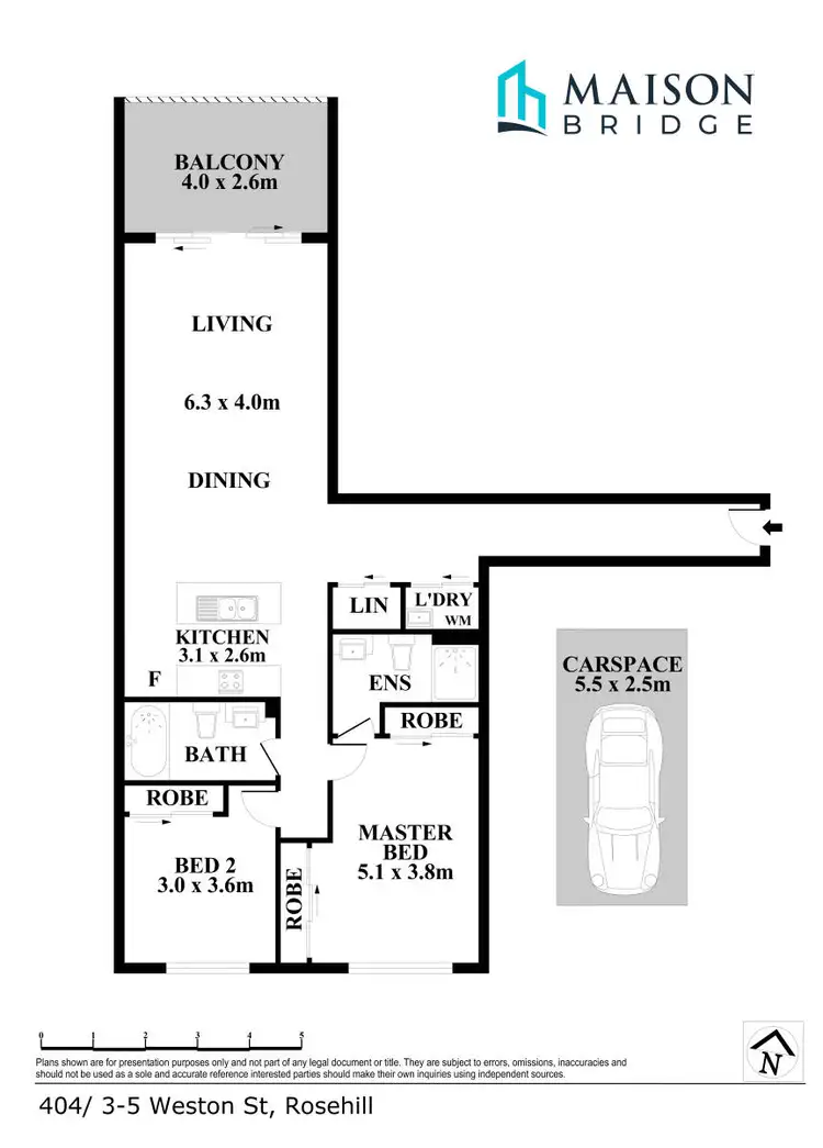 Floorplan of Homely apartment listing, 404/3-5 Weston Street, Rosehill NSW 2142
