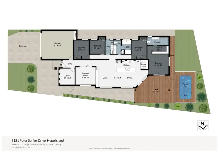 Floorplan of Homely house listing, 9121 Peter Senior Drive, Hope Island QLD 4212