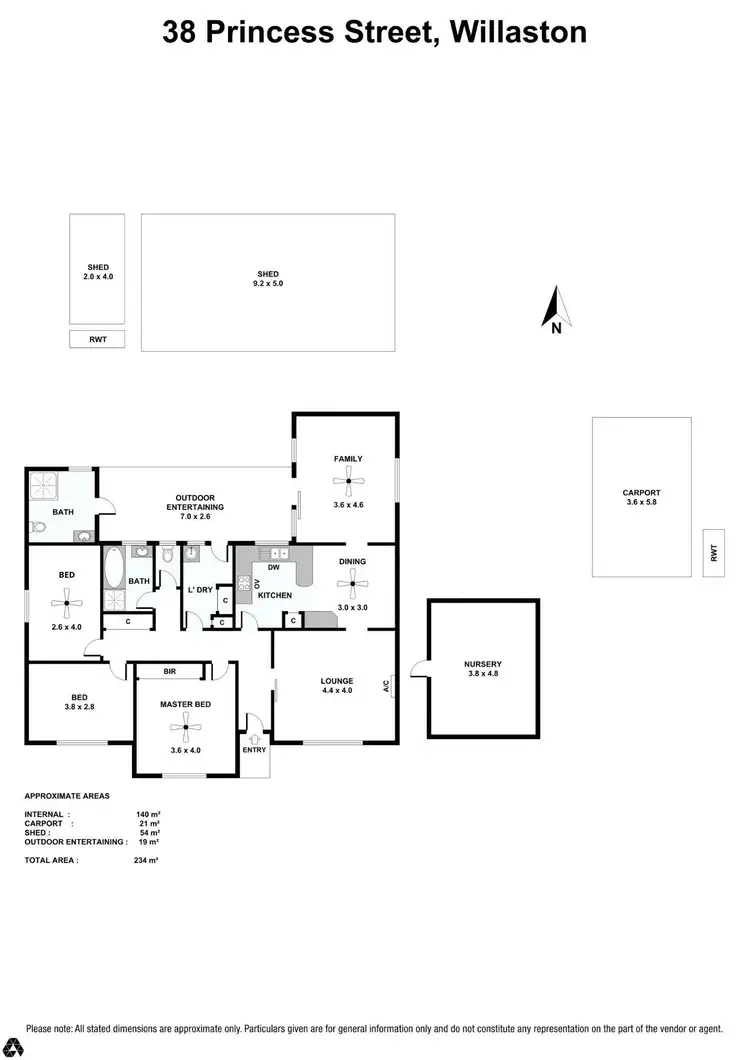 Floorplan of Homely house listing, 38 Princess Street, Willaston SA 5118