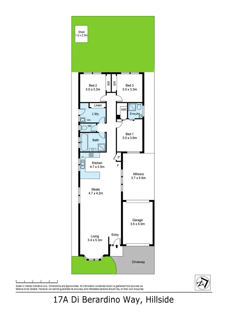 Floorplan of Homely house listing, 17A Di Berardino Way, Hillside VIC 3037