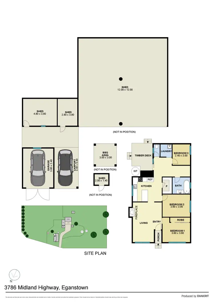 Floorplan of Homely house listing, 3786 Midland Highway, Eganstown VIC 3461