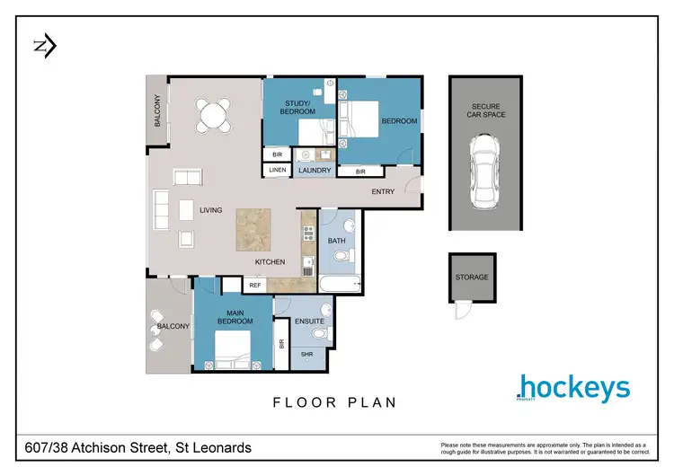 Floorplan of Homely apartment listing, 607/38 Atchison Street, St Leonards NSW 2065