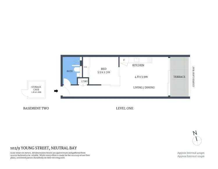 Floorplan of Homely apartment listing, 102/9 Young Street, Neutral Bay NSW 2089