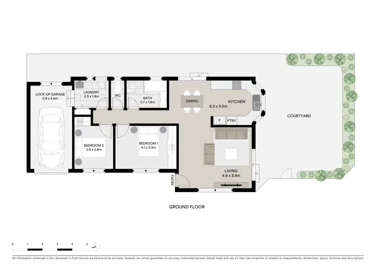 Floorplan of Homely villa listing, 2/261 President Avenue, Miranda NSW 2228