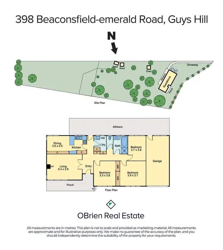 Floorplan of Homely rural property listing, 398 Beaconsfield - Emerald Road, Guys Hill VIC 3807
