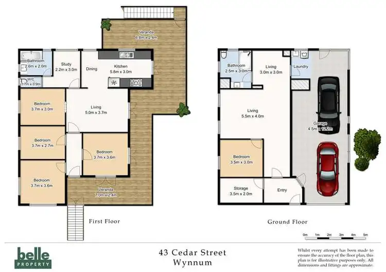 Floorplan of Homely house listing, 43 Cedar Street, Wynnum QLD 4178