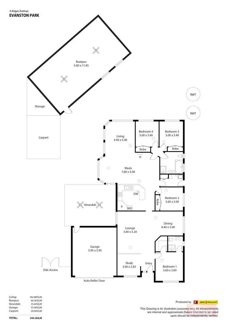 Floorplan of Homely house listing, 4 Angas Avenue, Evanston Park SA 5116