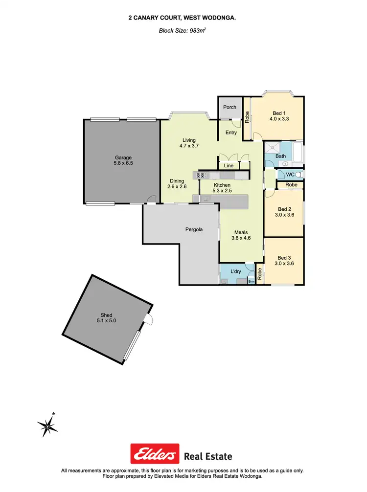 Floorplan of Homely house listing, 2 Canary Court, Wodonga VIC 3690