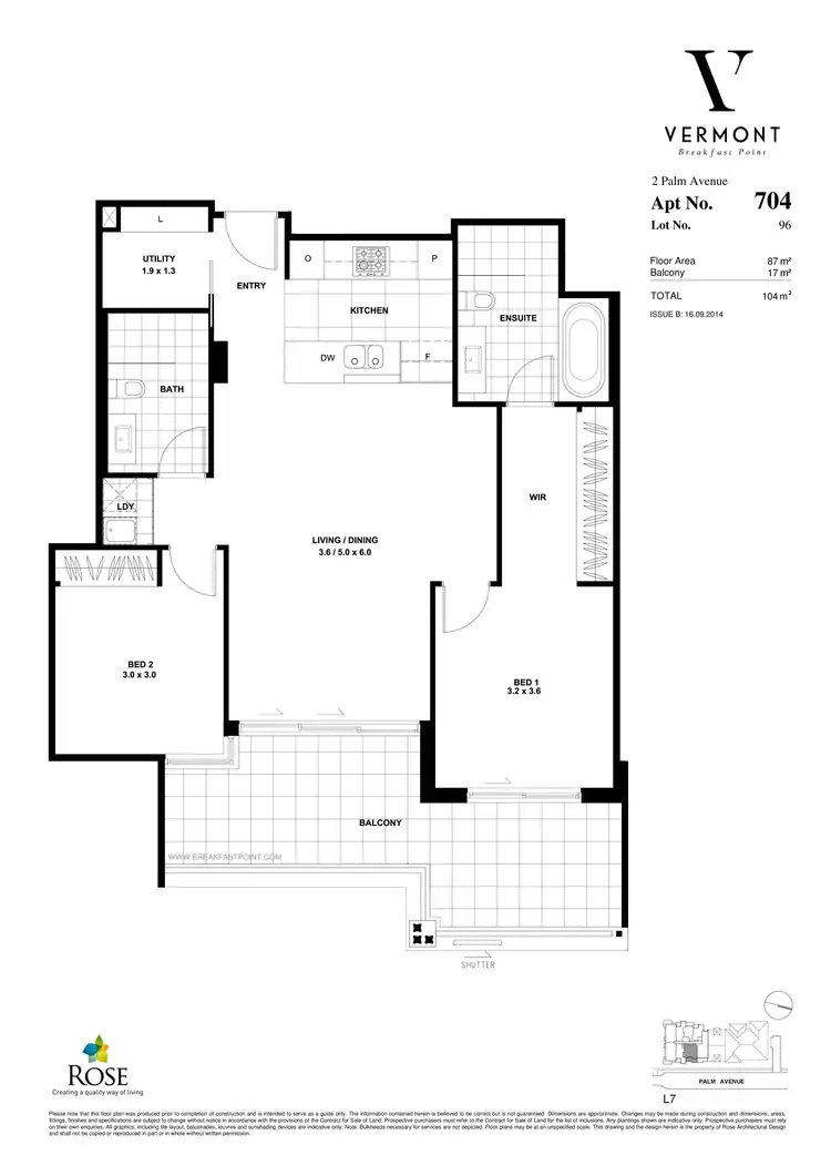 Floorplan of Homely apartment listing, 704/2 Palm Avenue, Breakfast Point NSW 2137