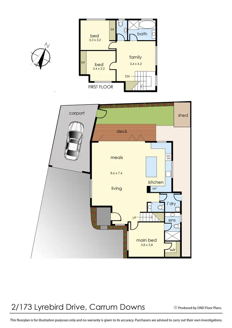 Floorplan of Homely townhouse listing, 2/173 Lyrebird Drive, Carrum Downs VIC 3201