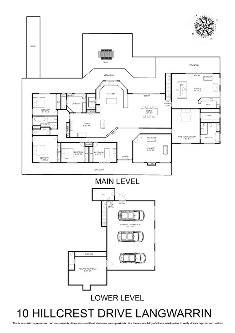 Floorplan of Homely house listing, 10 Hillcrest Drive, Langwarrin VIC 3910