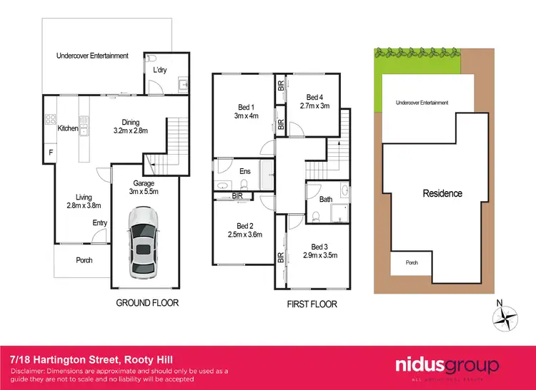 Floorplan of Homely townhouse listing, 7/18 Hartington Street, Rooty Hill NSW 2766