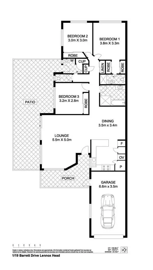 Floorplan of Homely villa listing, 1/19 Barrett Drive, Lennox Head NSW 2478