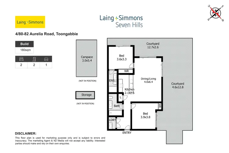 Floorplan of Homely apartment listing, 4/80-82 Aurelia Street, Toongabbie NSW 2146
