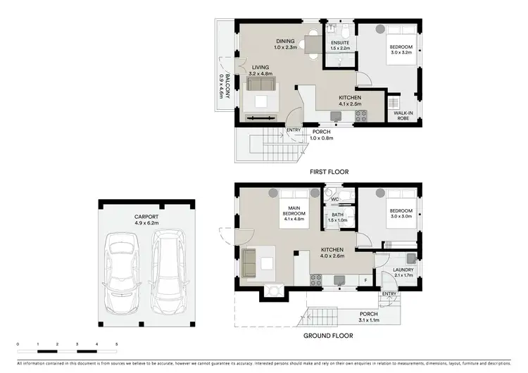Floorplan of Homely semi-detached listing, 426 Perry Street, Albury NSW 2640