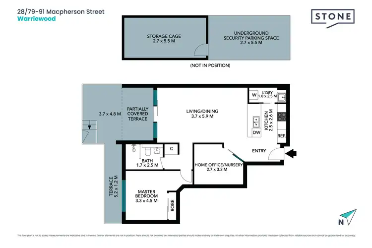 Floorplan of Homely apartment listing, 28/79-91 Macpherson Street, Warriewood NSW 2102