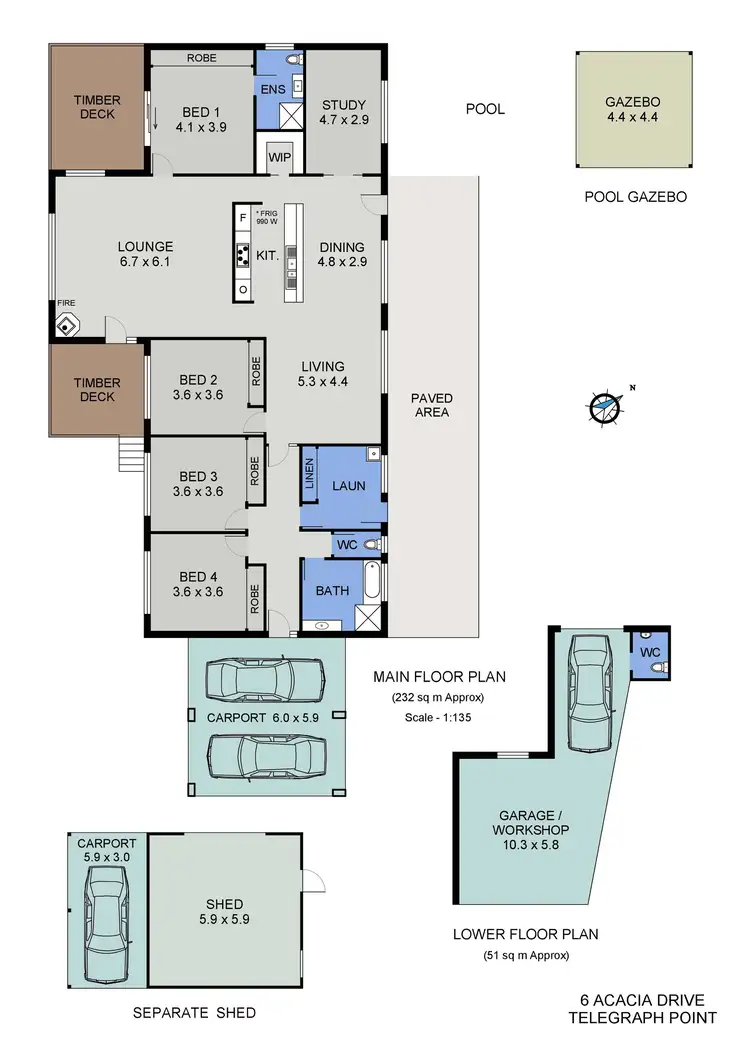 Floorplan of Homely rural property listing, 6 Acacia Drive, Telegraph Point NSW 2441