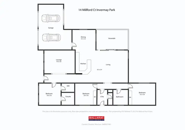 Floorplan of Homely house listing, 14 Millford Court, Invermay Park VIC 3350