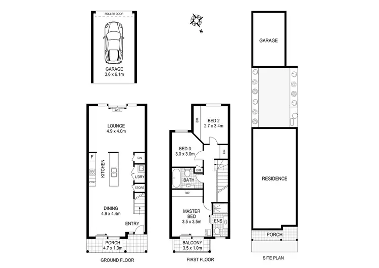 Floorplan of Homely townhouse listing, 17 Kai Close, Caroline Springs VIC 3023