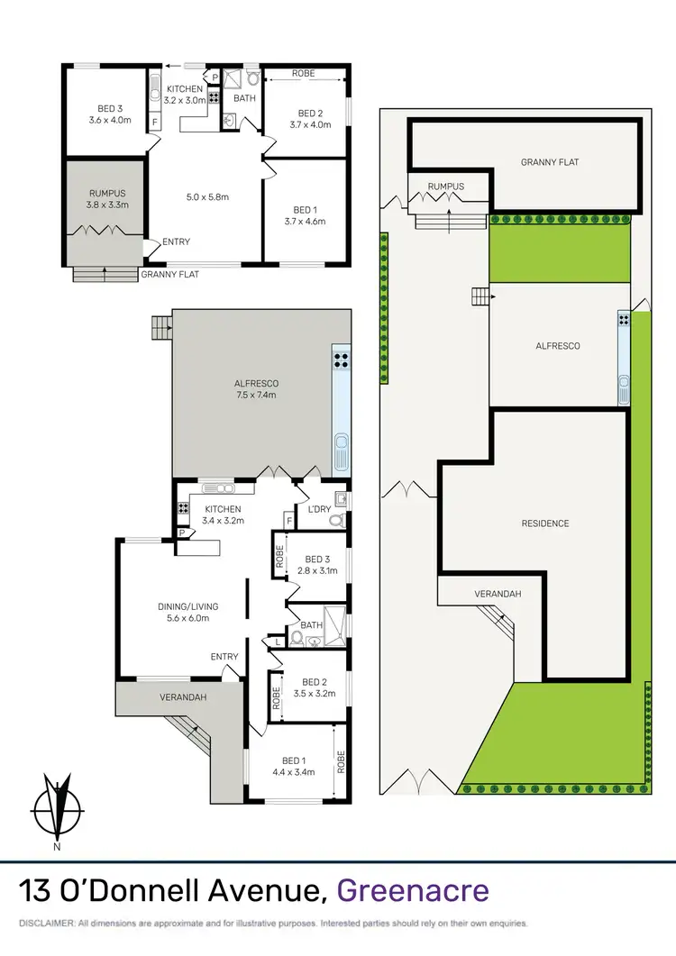 Floorplan of Homely house listing, 13 O'Donnell Avenue, Greenacre NSW 2190