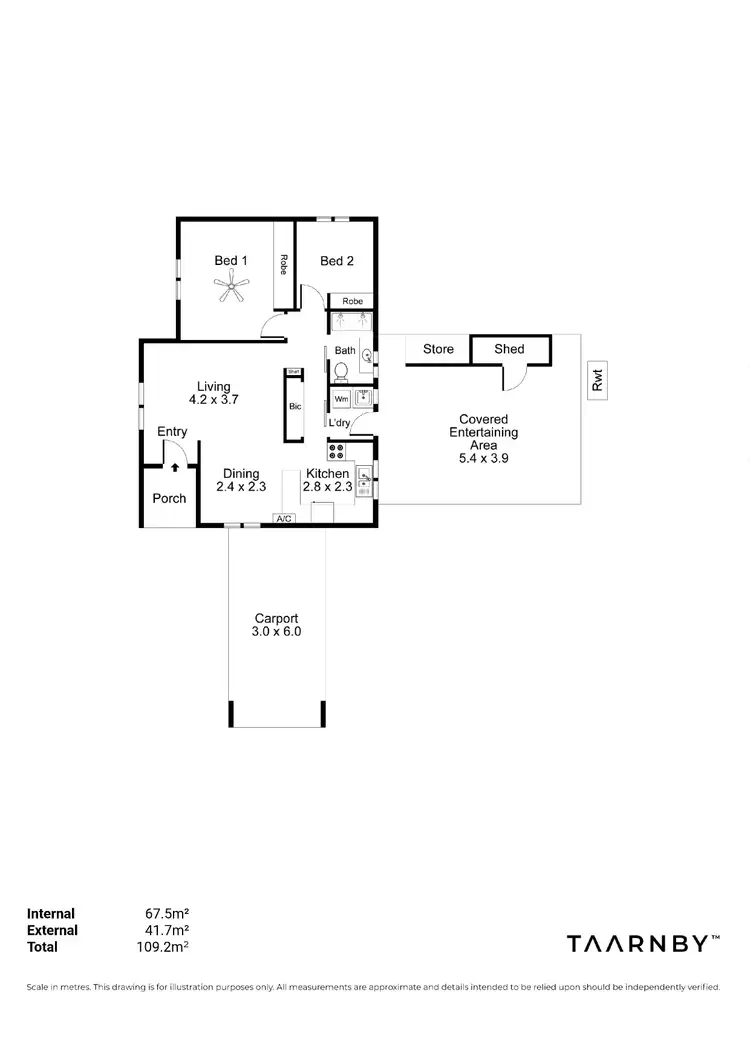 Floorplan of Homely unit listing, 4/391 Tapleys Hill Road, Fulham Gardens SA 5024