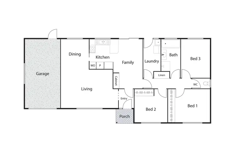 Floorplan of Homely townhouse listing, 11/36 Cromwell Circuit, Isabella Plains ACT 2905