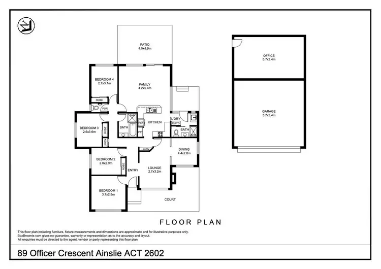 Floorplan of Homely house listing, 89 Officer Crescent, Ainslie ACT 2602