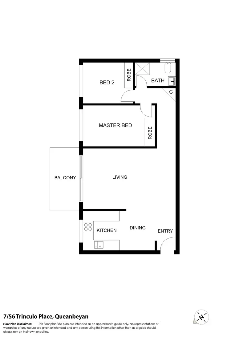 Floorplan of Homely unit listing, 7/56 Trinculo Place, Queanbeyan East NSW 2620