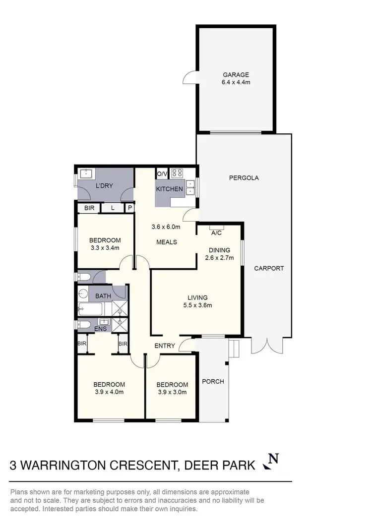 Floorplan of Homely house listing, 3 Warrington Crescent, Deer Park VIC 3023