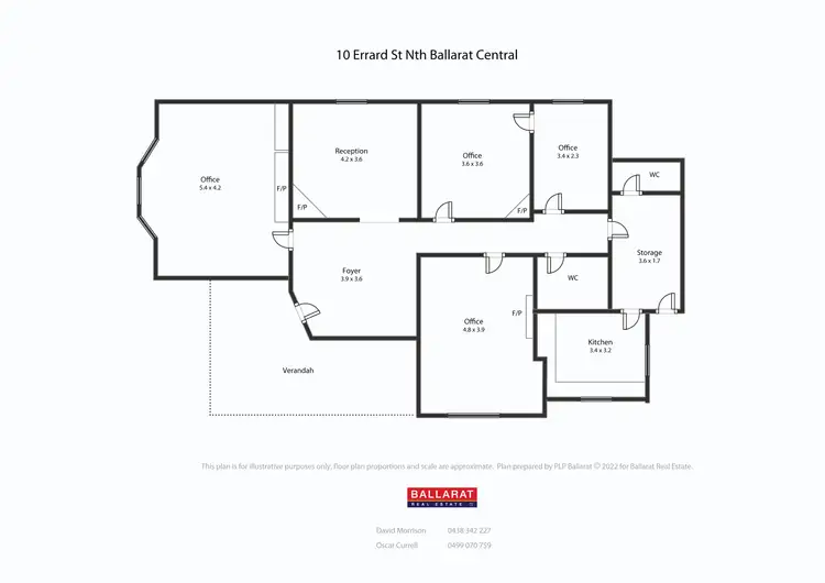 Floorplan of Homely house listing, 10 Errard Street North, Ballarat Central VIC 3350