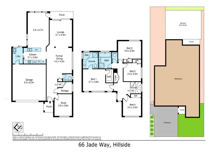 Floorplan of Homely house listing, 66 Jade Way, Hillside VIC 3037