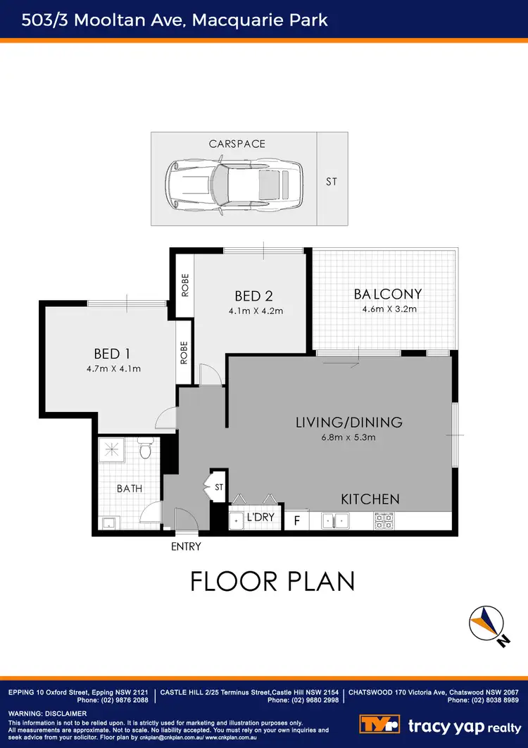 Floorplan of Homely apartment listing, 503/3 Mooltan Avenue, Macquarie Park NSW 2113