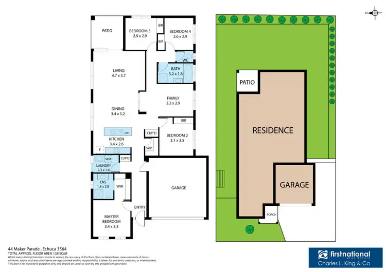 Floorplan of Homely house listing, 44 Maker Parade, Echuca VIC 3564