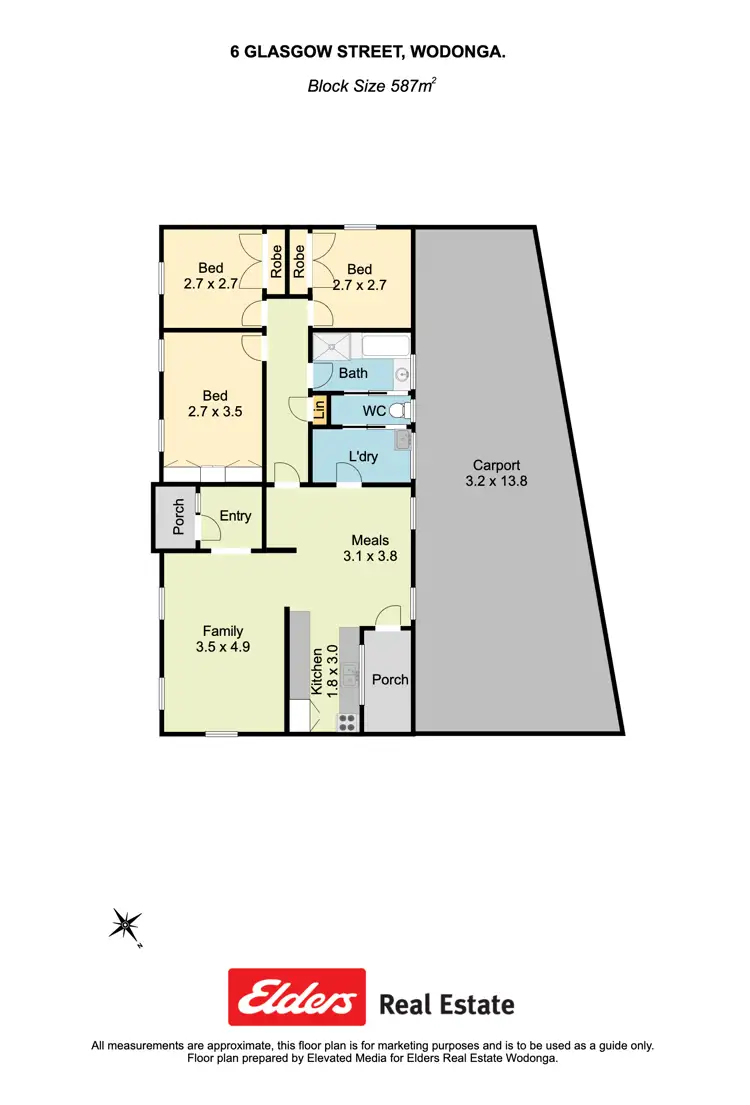 Floorplan of Homely house listing, 6 Glasgow Street, Wodonga VIC 3690