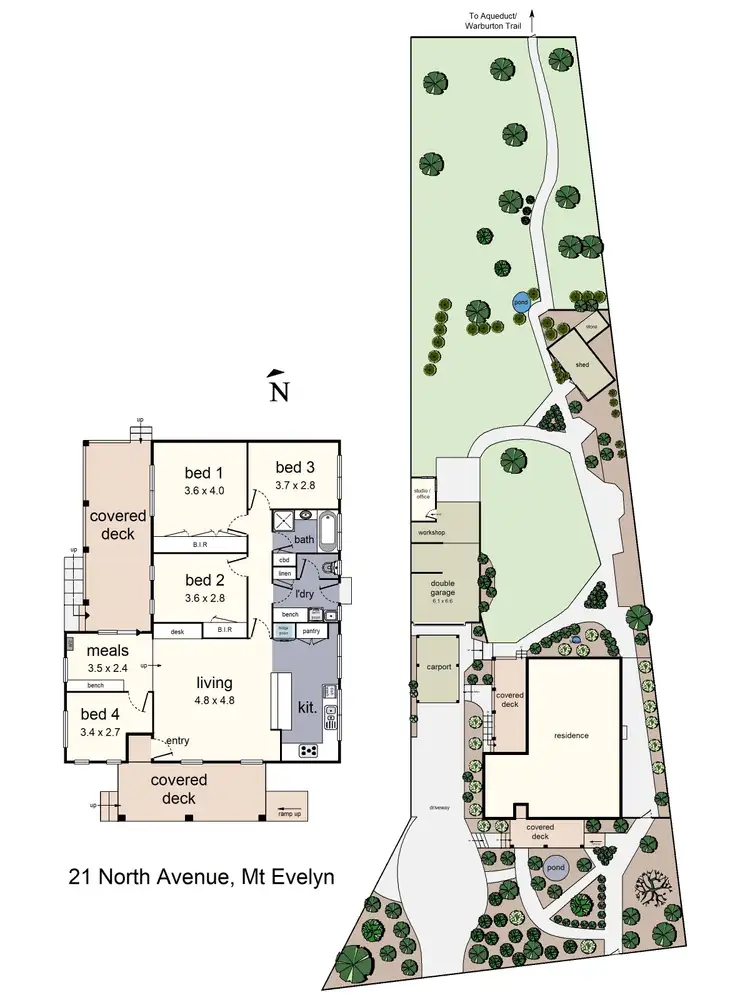 Floorplan of Homely house listing, 21 North Avenue, Mount Evelyn VIC 3796