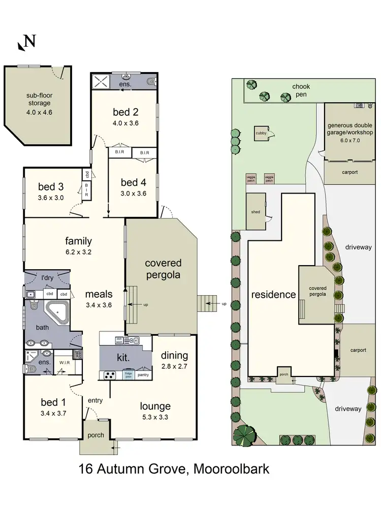 Floorplan of Homely house listing, 16 Autumn Grove, Mooroolbark VIC 3138