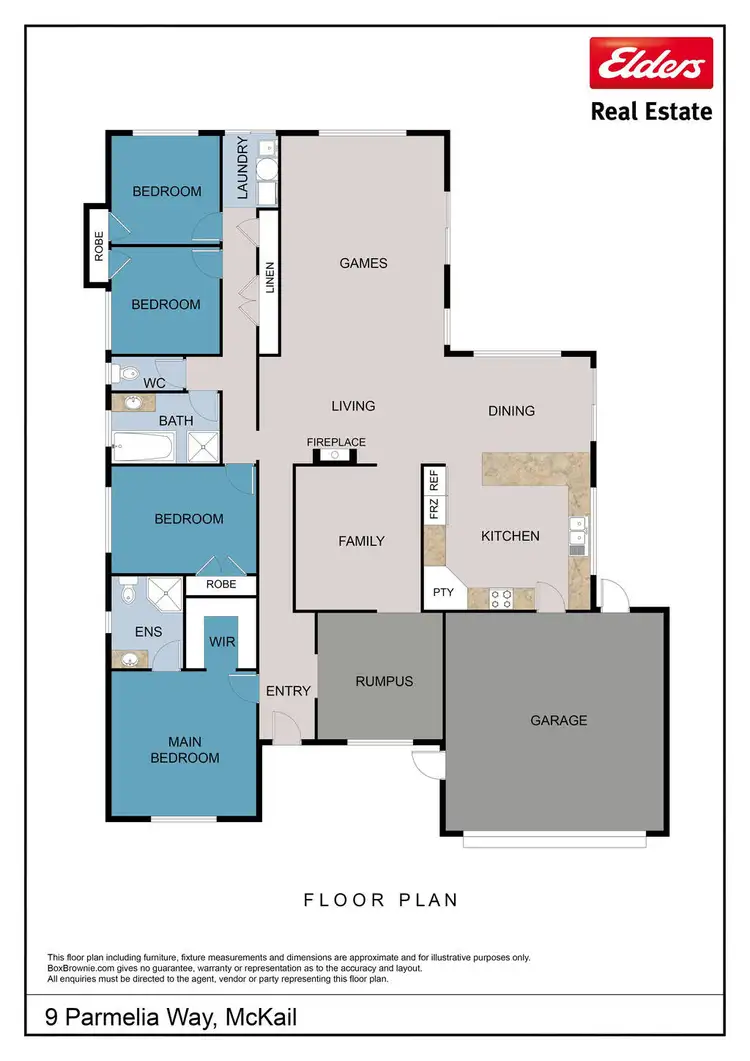 Floorplan of Homely house listing, 9 Parmelia Way, Mckail WA 6330