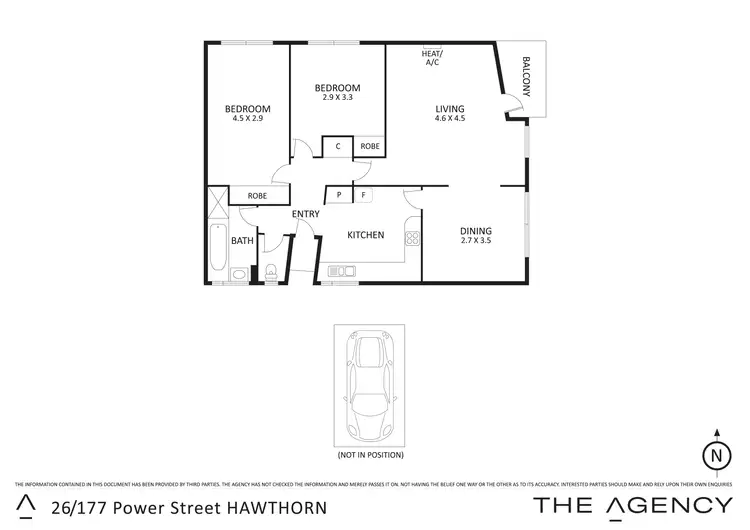 Floorplan of Homely apartment listing, 26/177 Power Street, Hawthorn VIC 3122
