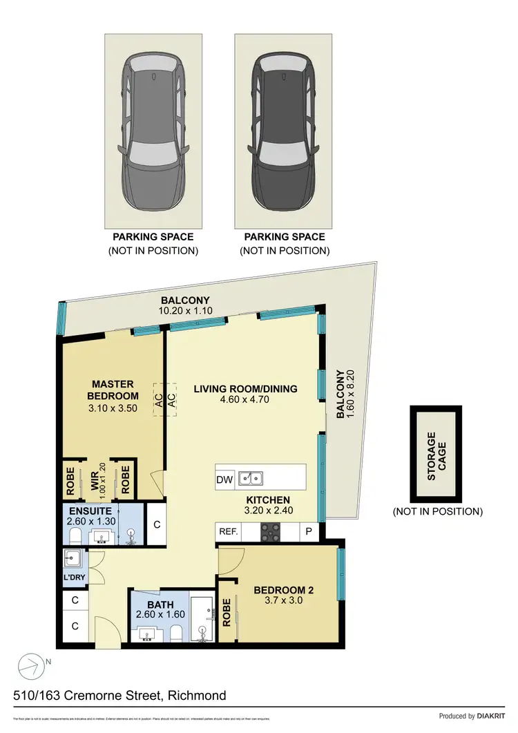 Floorplan of Homely apartment listing, 510/163 Cremorne Street, Cremorne VIC 3121