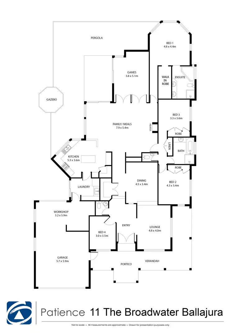 Floorplan of Homely house listing, 11 The Broadwater, Ballajura WA 6066