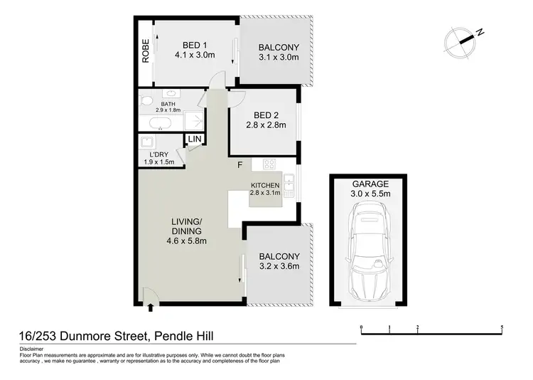 Floorplan of Homely apartment listing, 16/253 Dunmore Street, Pendle Hill NSW 2145